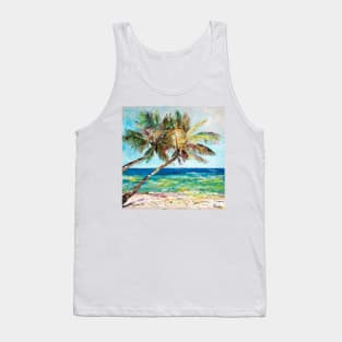 Palm Trees On The Seashore. Honolulu Tank Top